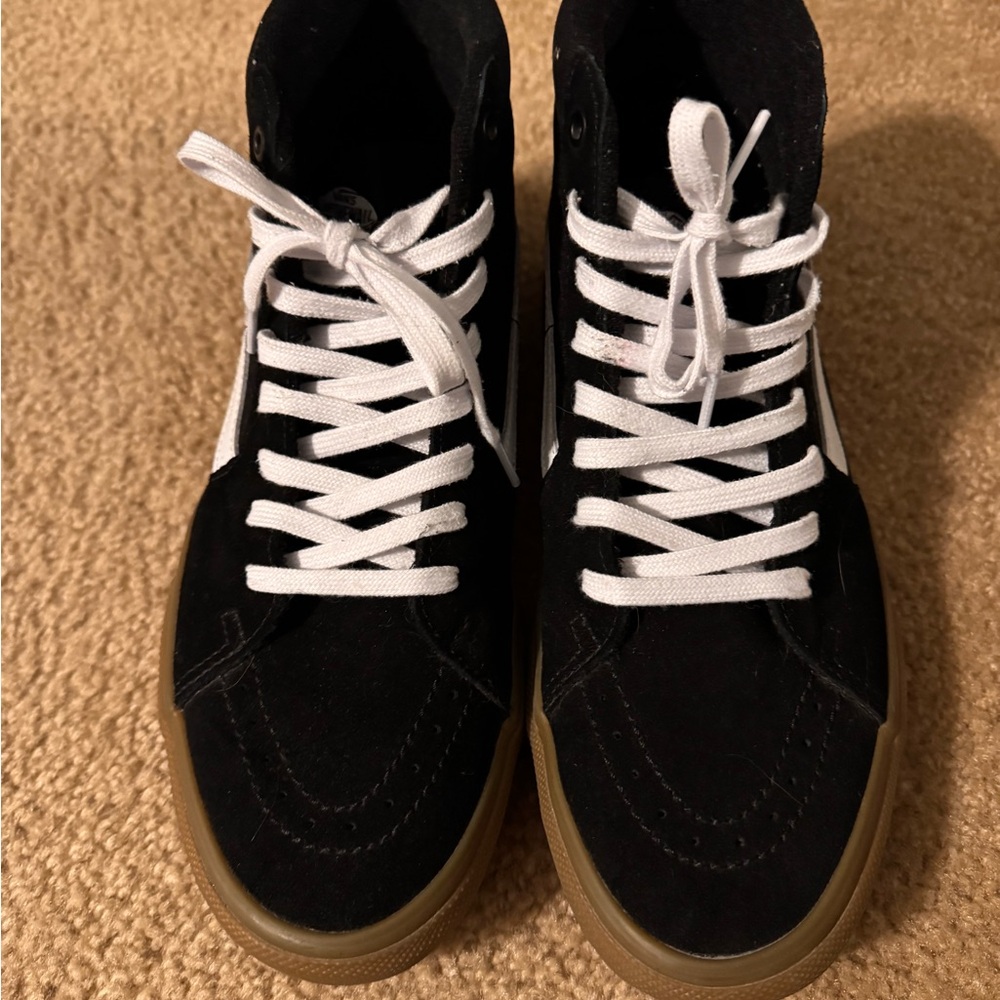 Vans Black and White High-Top Sneakers